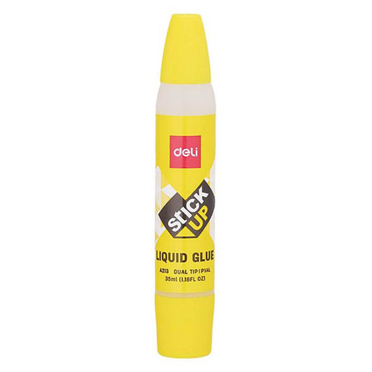 Lipici Deli Lichid 35 ml, cu Doua Capete, Lipici cu Doua Capete Lichid Lavabil, Lipici cu Doua Capete cu Uscare Rapida, Lipici cu Doua Capete pentru Uz Scolar, Lipici cu Doua Capete Scoala, Lipici cu Doua Capete Lichid