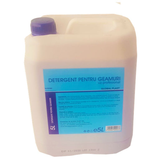 Detergent Lichid pentru Geamuri 5L, Culoare Albastra, Detergent Profesional pentru Geamuri, Solutie pentru Curatare Geamuri, Solutie pentru Sticla, Detergent Curatare Oglinzi si Parbrize