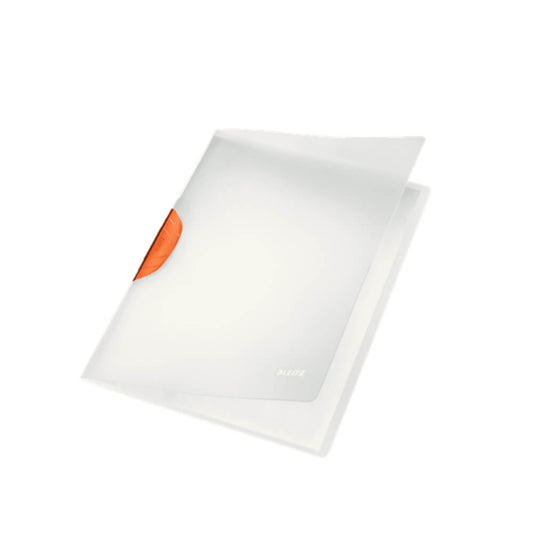 Dosar Plastic cu Clip Leitz Magic, Portocaliu, Dosar pentru Hartii, Dosar Leitz Colorat, Dosar Simplu, Dosar Classic Leitz