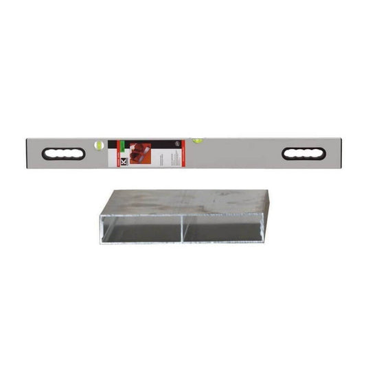 Dreptar din Aluminiu KAPRO, 250 cm, cu Bule si Maner, Rigla de Zidarie, Dreptar de Aluminiu 2.5 m, Dreptar cu Bule si Maner, Dreptare de Aluminiu cu Maner si Bule, Dreptar Aluminiu pentru Finisari Interioare, Amenajari Interioare, Instrumente de Masura