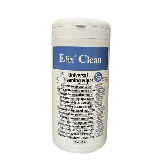 Servetele Curatare Monitoare Tft/lcd/notebook, 100/tub (50umede/50uscate), Elix Clean