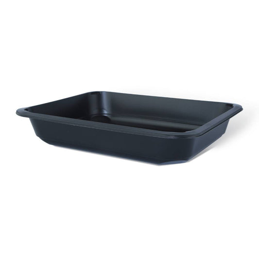 Set 300 Caserole Termosudabile din PP pentru Catering, Culoare Negre, Dimensiune 227x178x40 mm, 1 Compartiment