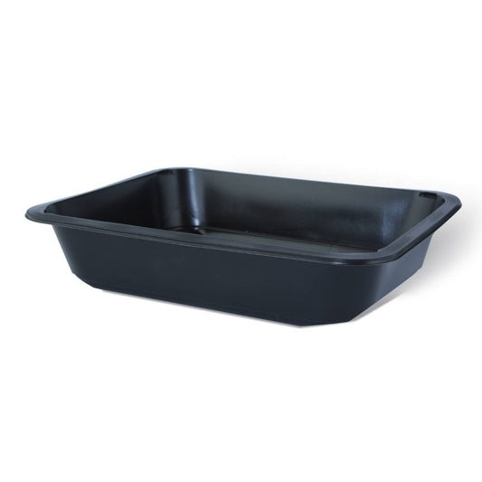 Set 300 Caserole Termosudabile din PP pentru Catering, Culoare Negre, Dimensiune 227x178x50 mm, 1 Compartiment