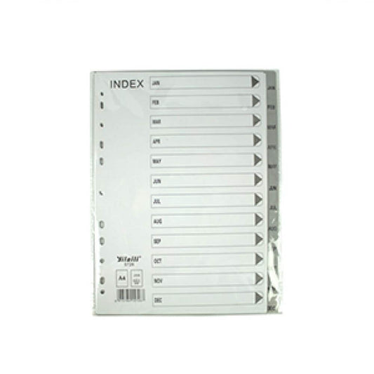 Index din Plastic EVOffice Calendaristic, Ianuarie-Decembrie, Format A4
