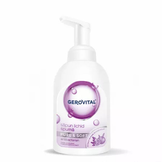 Sapun Lichid Spuma Gerovital Antibacterian Pure &amp; Soft, 300 ml