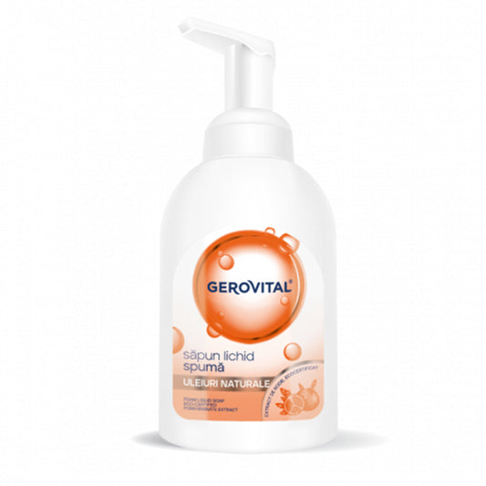 Sapun Lichid Spuma Gerovital cu Uleiuri Naturale, 300 ml