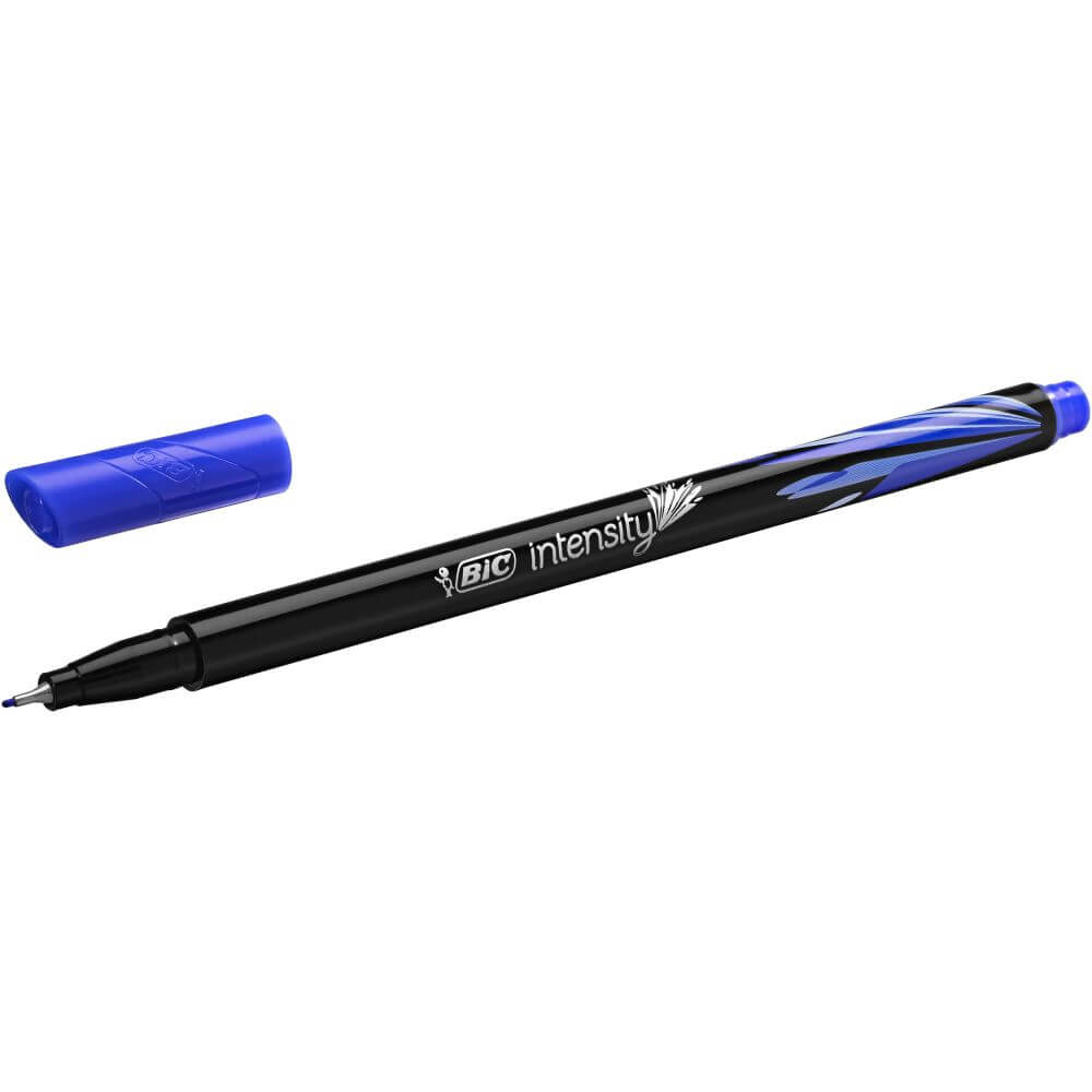 Fineliner BIC Intensity Fine, Grosime Varf 0,4 mm, 12 Buc/Set, Cerneala Albastra, Fineliner BIC Intensity Albastru, Finelinere Albastre, Fineliner Albastru, Set Finelinere Albastre, Set Finelinere BIC, Pix Fineliner, Pixuri Fineliner