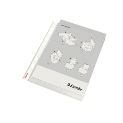 Set 100 Folii Protectie Documente Esselte, A5, 65 Microni, Folie Protectie Documente, Folie A5 de Protectie, Folie A5 Protectie Documente, Folii Protectie Esselte Documente, Set Folii Protectoare