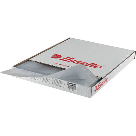 Set 100 Folii Protectie Documente Esselte, A5, 65 Microni, Folie Protectie Documente, Folie A5 de Protectie, Folie A5 Protectie Documente, Folii Protectie Esselte Documente, Set Folii Protectoare