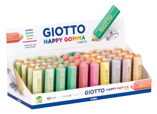 Radiera In Forma De Creioane Colorate Pastel, Giotto Happy
