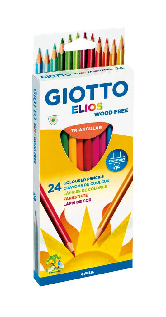 Creioane Colorate, Cutie Carton, 24 Culori/set, Giotto Elios