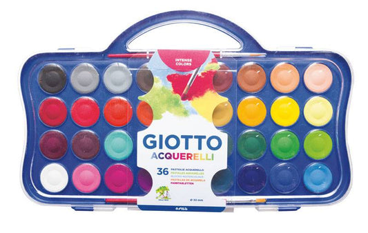 Acuarele 30 Culori/cutie + 1 Pensula Gratis, Giotto Acquerelli