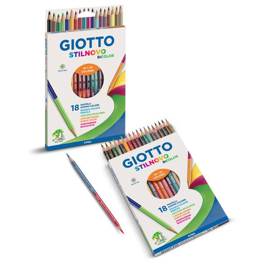 Creioane Colorate, Cutie Carton, 12 Culori/cutie, Giotto Stilnovo Bicolor