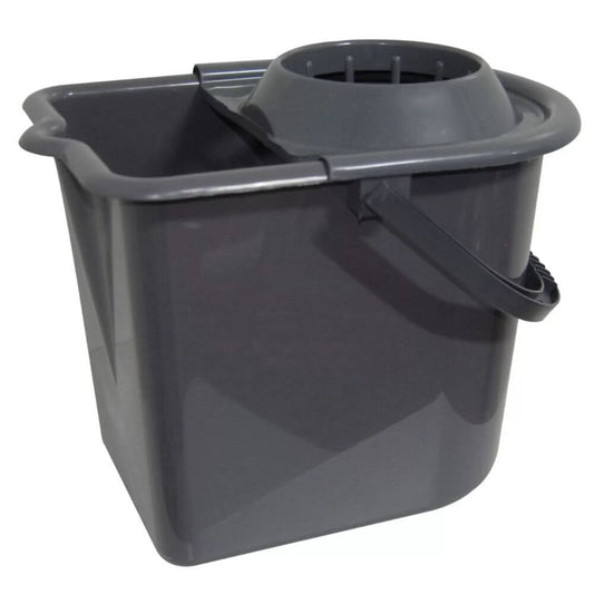Galeata Mop cu Storcator, 13L, Polipropilena, Culoare Gri, Galeti Ovale cu Storcator pentru Mop, Galeti Plastic cu Storcator, Galeti 13 Litri pentru Mop, Galeata pentru Curatenie, Galeata pentru Mop, Galeti cu Storcator, Galeata pentru Uz Casnic
