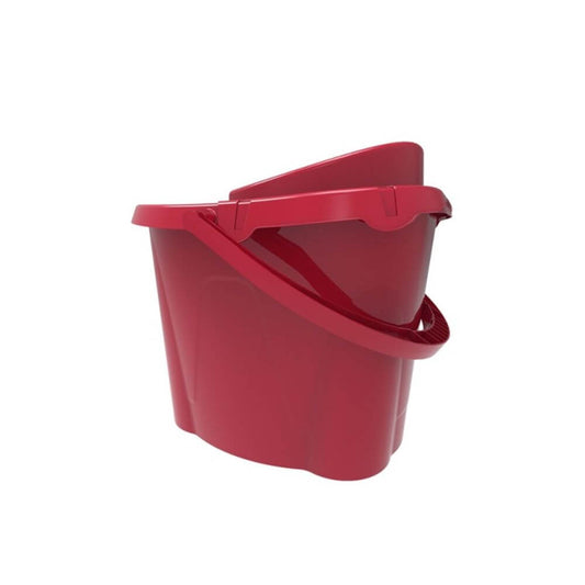 Galeata Mop cu Storcator, 13L, Polipropilena, Culoare Rosie, Galeti Ovale cu Storcator pentru Mop, Galeti Plastic cu Storcator, Galeti 13 Litri pentru Mop, Galeata pentru Curatenie, Galeata pentru Mop, Galeti cu Storcator, Galeata pentru Uz Casnic