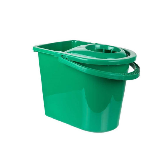 Galeata Mop cu Storcator, 13L, Polipropilena, Culoare Verde Deschis, Galeti Ovale cu Storcator pentru Mop, Galeti Plastic cu Storcator, Galeti 13 Litri pentru Mop, Galeata pentru Curatenie, Galeata pentru Mop, Galeti cu Storcator, Galeata pentru Uz Casnic