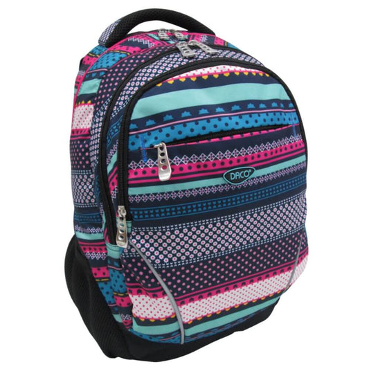 Ghiozdan DACO, 44.5x34x18 cm, Bretele Reglabile, Material Poliester/Nylon, Multicolor, Ghiozdane pentru Fete, Ghiozdane pentru Scoala, Ghiozdan de Scoala, Ghiozdan pentru Copii, Ghiozdan Scolar, Ghiozdane Scolare, Ghiozdanele
