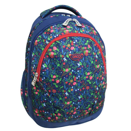 Ghiozdan DACO, 46x33x17 cm, Bretele Reglabile, Material Poliester, Model Floral, Albastru, Ghiozdan Scolar, Ghiozdane Scolare, Ghiozdane pentru Fete, Ghiozdane pentru Scoala, Ghiozdan de Scoala, Ghiozdan pentru Copii, Ghiozdanele