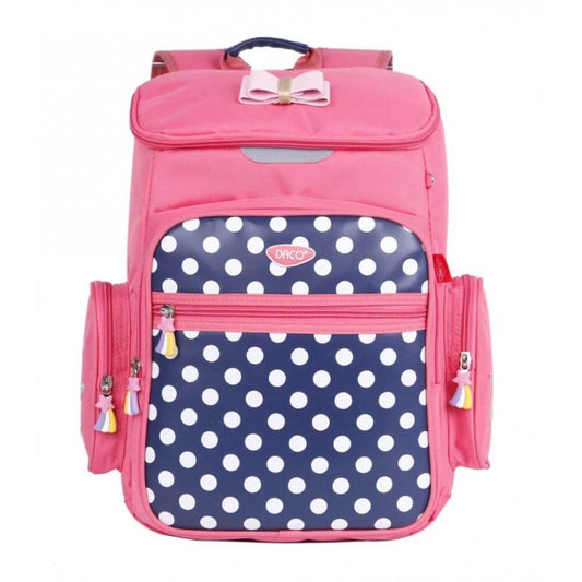 Ghiozdan DACO pentru Scolari, Model Buline, 40x31x17 cm, Poliester, Roz, Ghiozdan Scolar, Ghiozdan Scolari, Ghiozdane Scoala, Ghiozdan Adolescenti, Ghiozdane Adolescenti, Rucsac Scoala, Ghiozdan Mare