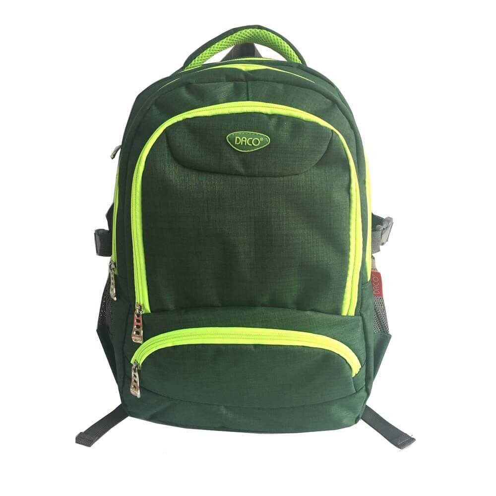 Ghiozdan DACO pentru Scolari, 33x48x17 cm, Bretele cu Burete Reglabile si Doua Buzunare Laterale, Poliester, Verde, Ghiozdane Scoala, Ghiozdane Scolare, Ghiozdane Adolescenti, Rechizite Scolare