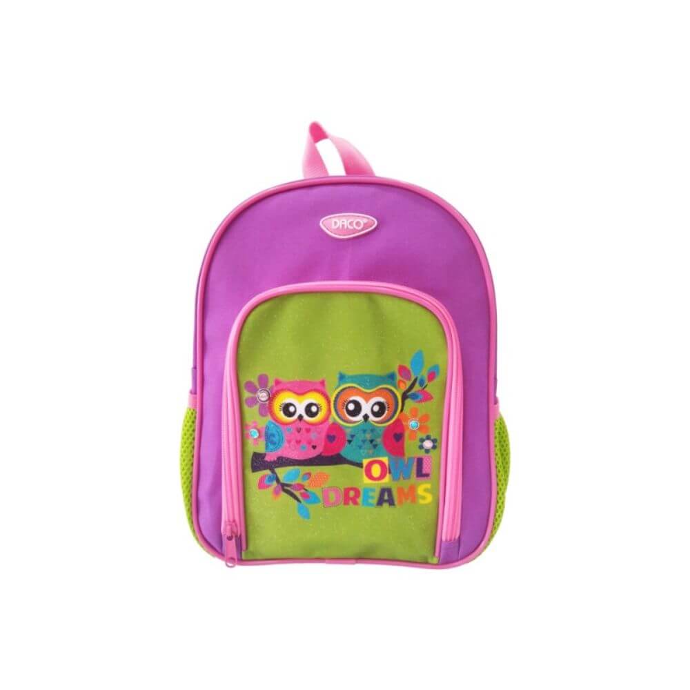 Ghiozdan DACO Model Bufinta, 29x22x10 cm, Bretele Reglabile si Doua Buzunare Laterale cu Plasa, Material Poliester, Multicolor, Ghiozdane Gradinita, Ghiozdane Scoala, Ghiozdan Scolar, Rechizite Scolare