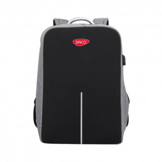 Ghiozdan DACO pentru Laptop, Dimensiuni  44x37x13 cm, Compartiment pentru Laptop, Material Poliester, Culoare Negru/Gri, Ghiozdane Scolari, Ghiozdane Adolescenti, Ghiozdane DACO, Ghiozdan Negru, Ghiozdan Gri, Ghiozdane Laptop, Rucsac Laptop, Geanta Laptop
