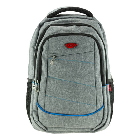 Ghiozdan DACO pentru Scolari, Dimensiuni 46x33x20 cm, Compartiment pentru Laptop, Material Poliester,  Culoare Gri, Ghiozdane Scolari, Ghiozdan Liceu, Ghiozdane Adolescenti, Ghiozdane DACO, Ghiozdan Gri, Ghiozdan pentru Laptop