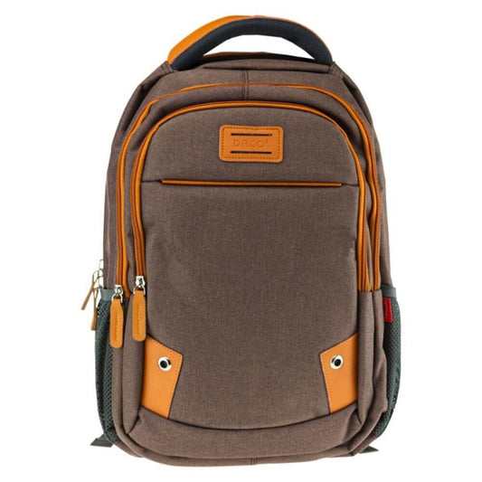 Ghiozdan DACO pentru Scolari, Dimensiuni 46x33x20 cm, Compartiment pentru Laptop, Material Poliester, Culoare Maro, Ghiozdane Scolari, Ghiozdan Liceu, Ghiozdane Adolescenti, Ghiozdane DACO, Ghiozdan Maro, Ghiozdan pentru Laptop
