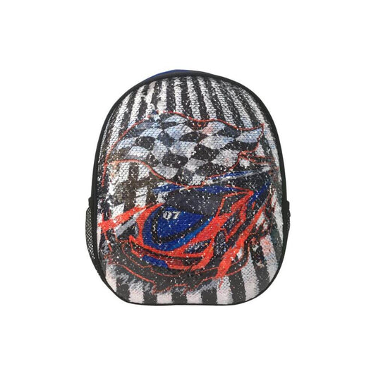 Ghiozdan DACO cu Paiete, Model Curse, 31x25x9 cm, Bretele cu Burete Reglabile si Doua Buzunare Laterale cu Plasa, Material Poliester, Multicolor, Ghiozdane Gradinita, Ghiozdane Scoala, Ghiozdan Scolar, Rechizite Scolare