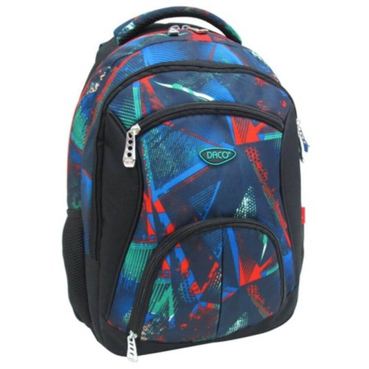 Ghiozdan DACO pentru Scolari, 43x30x15 cm, Poliester, Multicolor,  Bretele Reglabile, Buzunare Laterale, Ghiozdan Scolar, Ghiozdan Scolari, Ghiozdane Scoala, Ghiozdan Adolescenti, Ghiozdane Adolescenti, Rucsac Scoala, Ghiozdan Mare