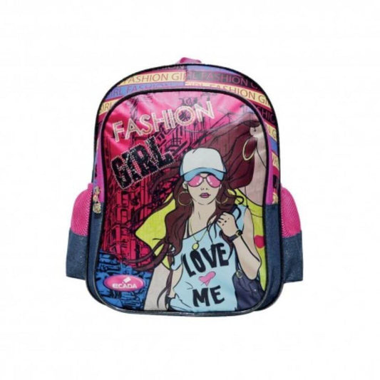 Ghiozdan ECADA pentru Scolari Model Fashion Girl, 40x30x12.5 cm, Culoare Roz, Ghiozdan Scolar, Ghiozdan Scolari, Ghiozdane Scoala, Ghiozdan Adolescenti, Ghiozdane Adolescenti, Ghiozdane ECADA, Ghiozdan Roz, Ghiozdan Mare