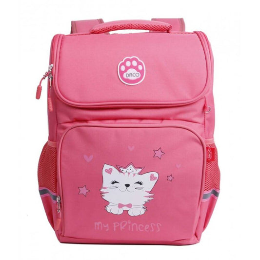 Ghiozdan DACO pentru Scolari, Model Pisica, 38x29x16 cm, Poliester, Roz, Ghiozdan Scolar, Ghiozdan Scolari, Ghiozdane Scoala, Ghiozdan Adolescenti, Ghiozdane Adolescenti, Rucsac Scoala, Ghiozdan Mare