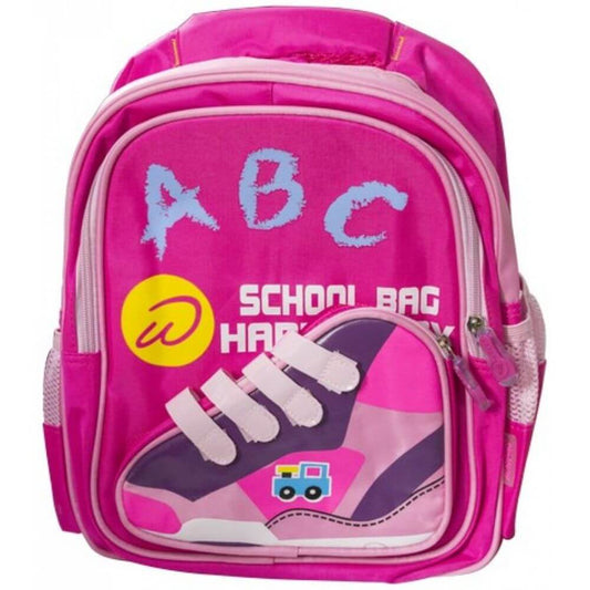 Ghiozdan Scolar Willgo Roz pentru Fete, Dimensiune 34x26x16 cm - Rucsac pentru Clasele I-IV