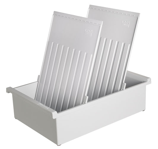 Fisier Liniar A4, Pentru 1300 Fise Cartonate, Cu 2 Separatoare Cu Index, Han - Gri Deschis