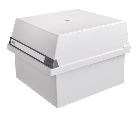 Fisier Liniar Cu Capac, A4, Pentru 1300 Fise Cartonate, Cu 2 Separatoare Cu Index, Han - Gri Deschis