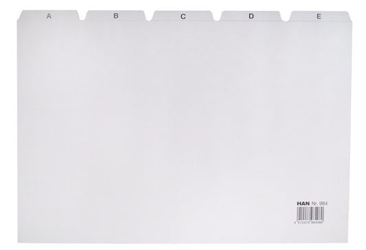Index A-z Orizontal, Format A4, 25 File/set, Han