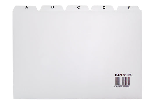 Index A-z Orizontal, Format A5, 25 File/set, Han