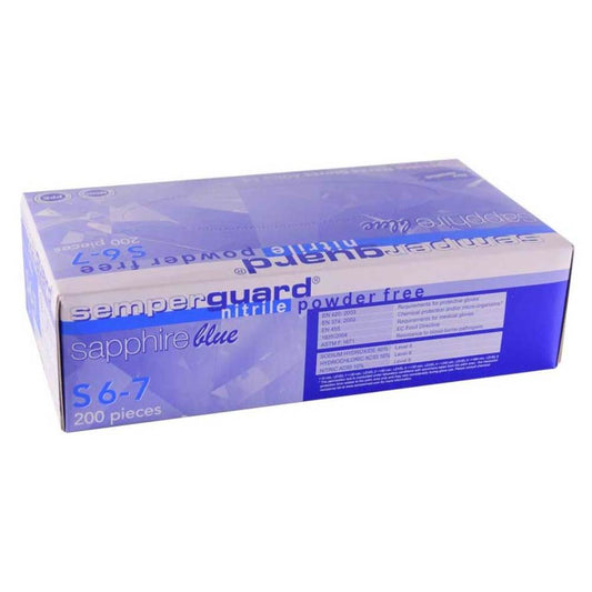 Manusi de Protectie Nitril, Semperguard Nitrilsapphire, Marimea S, 200 Buc/Cut