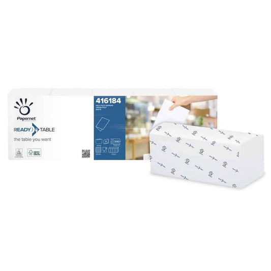 Servetele Pliate Papernet, Dimensiune 16.5x21 cm, 2 Straturi, 200 Foi/Pachet