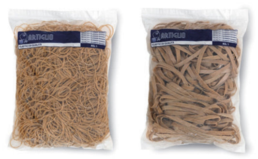 Elastice Pentru Bani, 1000g/punga, D 60mm, 90% Cauciuc, Artiglio - Culoare Natur