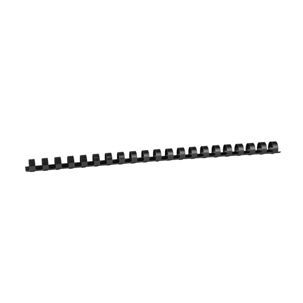 Inele din Plastic pentru Indosariere EVOffice, Dimensiune 12 mm, Capacitate 105 Coli, 100 Buc/Bax, Culoare Negru, Spirale din Plastic de Legat
