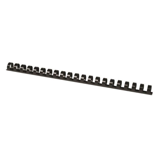 Inele din Plastic pentru Indosariere EVOffice, Dimensiune 14 mm, Capacitate 125 Coli, 100 Buc/Bax, Culoare Negru, Spirale din Plastic de Legat