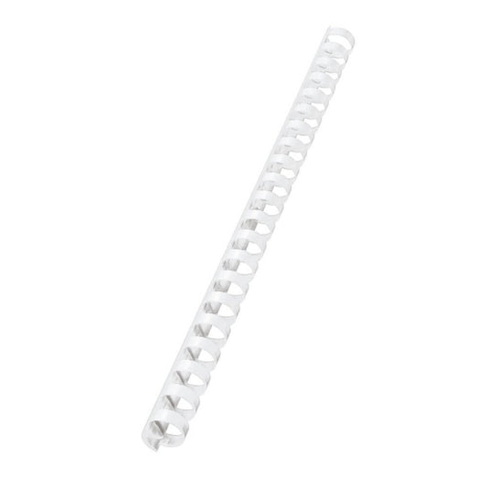 Inele din Plastic pentru Indosariere EVOffice, Dimensiune 16 mm, Capacitate 145 Coli, 100 Buc/Bax, Culoare Alb, Spirale din Plastic de Legat