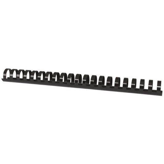 Inele din Plastic pentru Indosariere EVOffice, Dimensiune 16 mm, Capacitate 145 Coli, 100 Buc/Bax, Culoare Negru, Spirale din Plastic de Legat