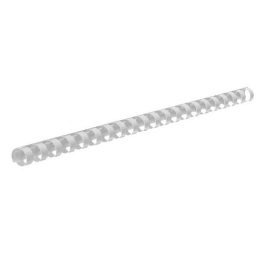 Inele din Plastic pentru Indosariere EVOffice, Dimensiune 20 mm, Capacitate 180 Coli, 100 Buc/Bax, Culoare Alb, Spirale din Plastic de Legat