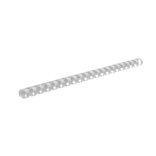 Inele din Plastic pentru Indosariere EVOffice, Dimensiune 22 mm, Capacitate 210 Coli, 50 Buc/Bax, Culoare Alb, Spirale din Plastic de Legat
