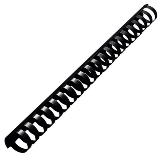 Inele din Plastic pentru Indosariere EVOffice, Dimensiune 22 mm, Capacitate 210 Coli, 50 Buc/Bax, Culoare Negru, Spirale din Plastic de Legat