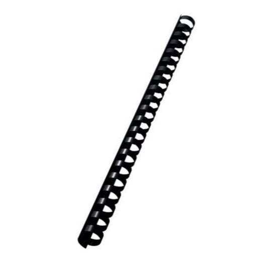 Inele din Plastic pentru Indosariere EVOffice, Dimensiune 25 mm, Capacitate 240 Coli, 50 Buc/Bax, Culoare Negru, Spirale din Plastic de Legat