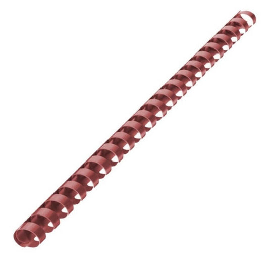 Inele din Plastic pentru Indosariere EVOffice, Dimensiune 28 mm, Capacitate 270 Coli, 50 Buc/Bax, Culoare Rosu, Spirale din Plastic de Legat