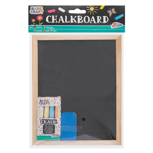Tablita neagra Creative Craft, 20x16 cm, 4 crete si burete